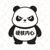 熊猫体育网站Logo底部版本 - 可爱的卡通熊猫